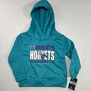 NBA Charlotte Hornets NBA Basketball Teal Pullover Hoodie Toddler Size 4T